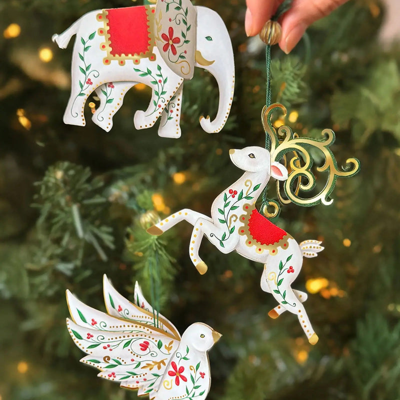 ✨ Christmas Ornament Set – 12 Magical Paper Treasures ✨