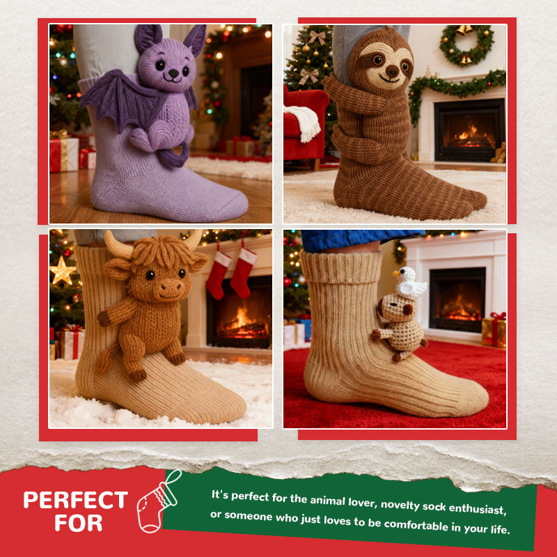 🎅Christmas Sale 49% Off 🎄3D Knit Animal Socks