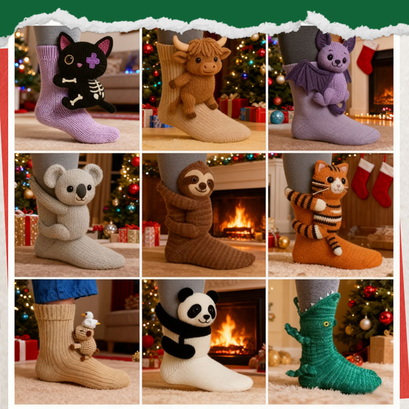 🎅Christmas Sale 49% Off 🎄3D Knit Animal Socks