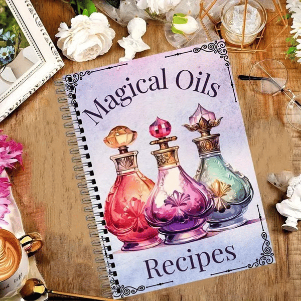 🔥LAST DAY 50% OFF-🔮 50-Page Magic Oil Journal – Witchcraft Guide & Ritual Book