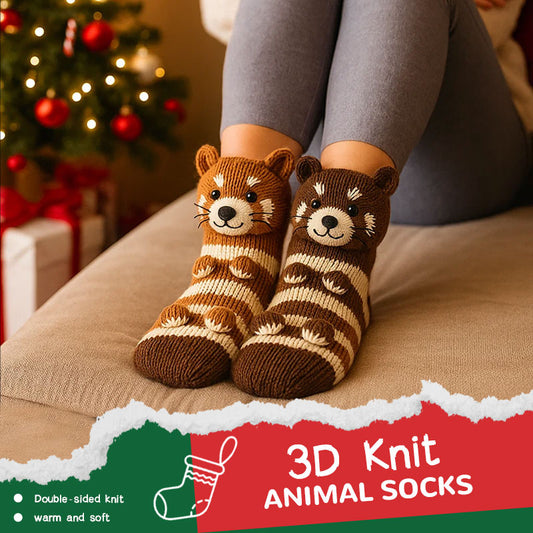 🎅Christmas Sale 49% Off 🎄3D Knit Animal Socks