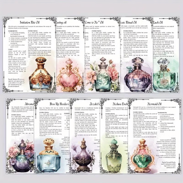 🔥LAST DAY 50% OFF-🔮 50-Page Magic Oil Journal – Witchcraft Guide & Ritual Book