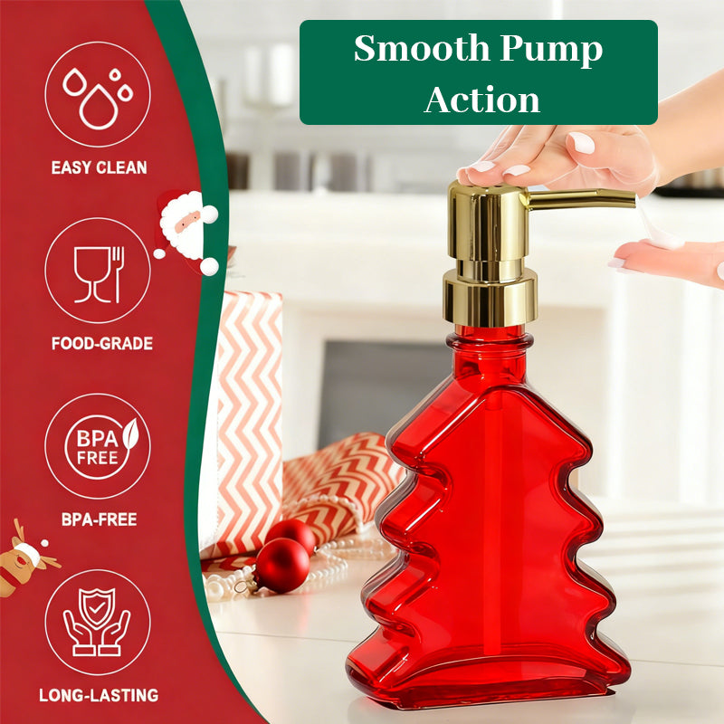 🎄 Christmas Tree Glass Soap Dispenser
