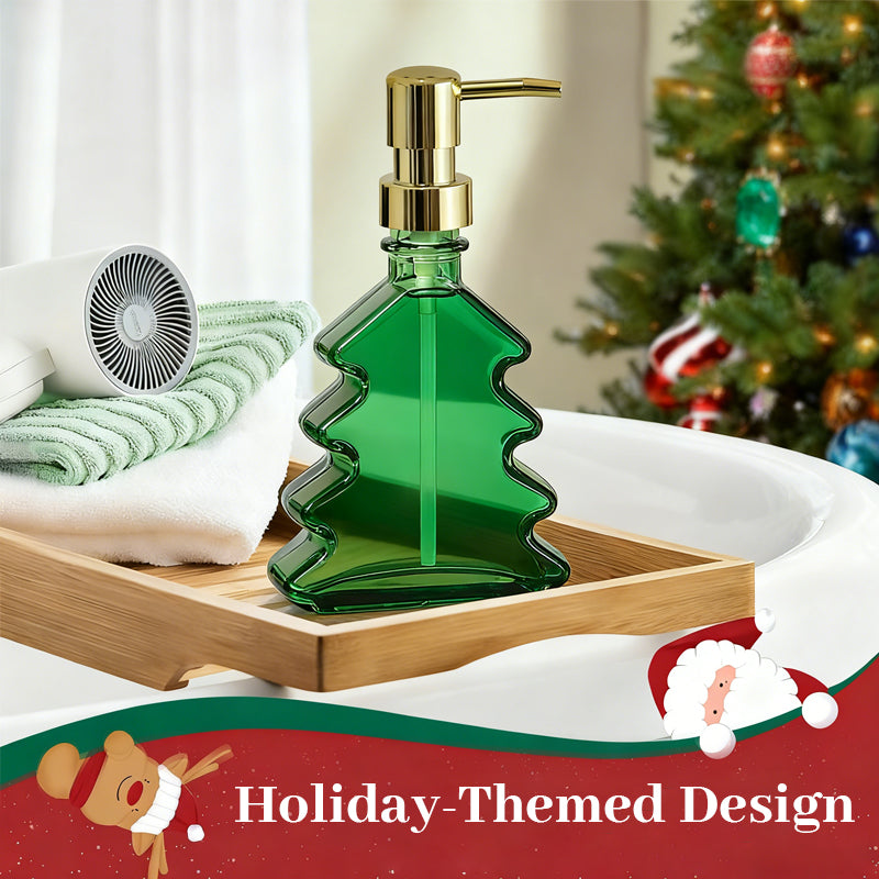 🎄 Christmas Tree Glass Soap Dispenser