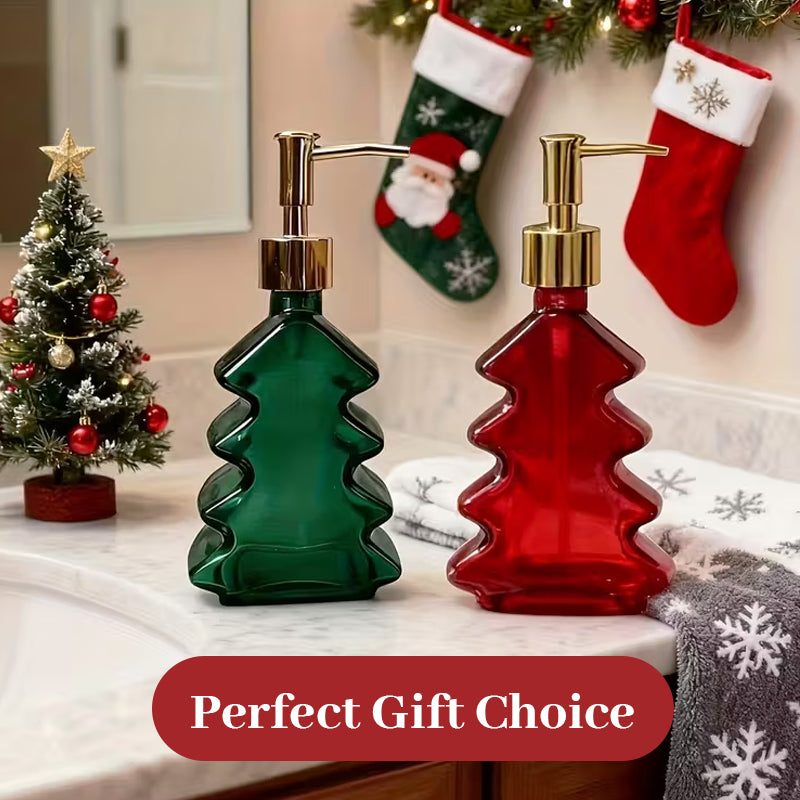 🎄 Christmas Tree Glass Soap Dispenser
