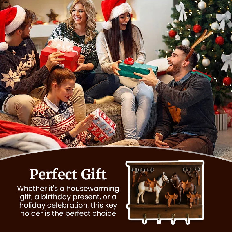 🐴🌵 Western Horse & Saddle Wall-Mounted Key Holder